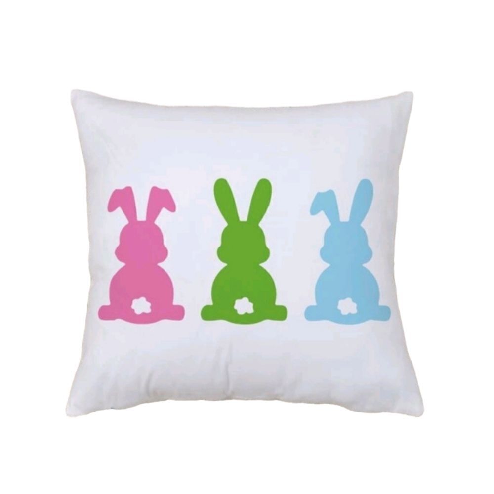 Colorful Bunny Pillow Cover